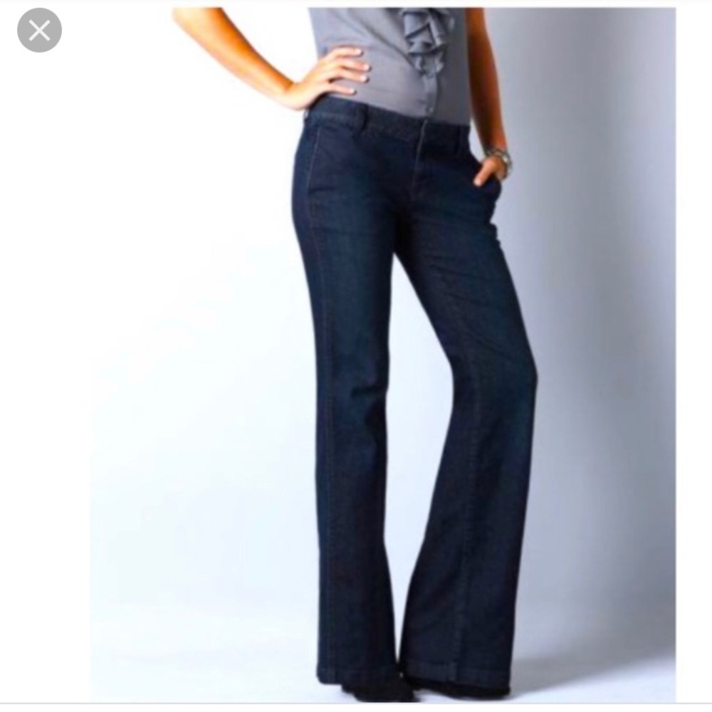 Anne Taylor Loft Curvy Flare Jean Trousers | SZ 0